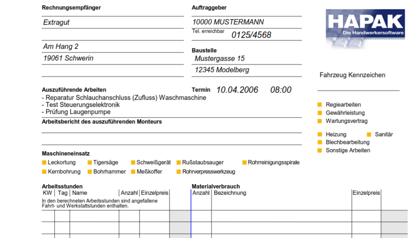 Beispiel Arbeitsbericht